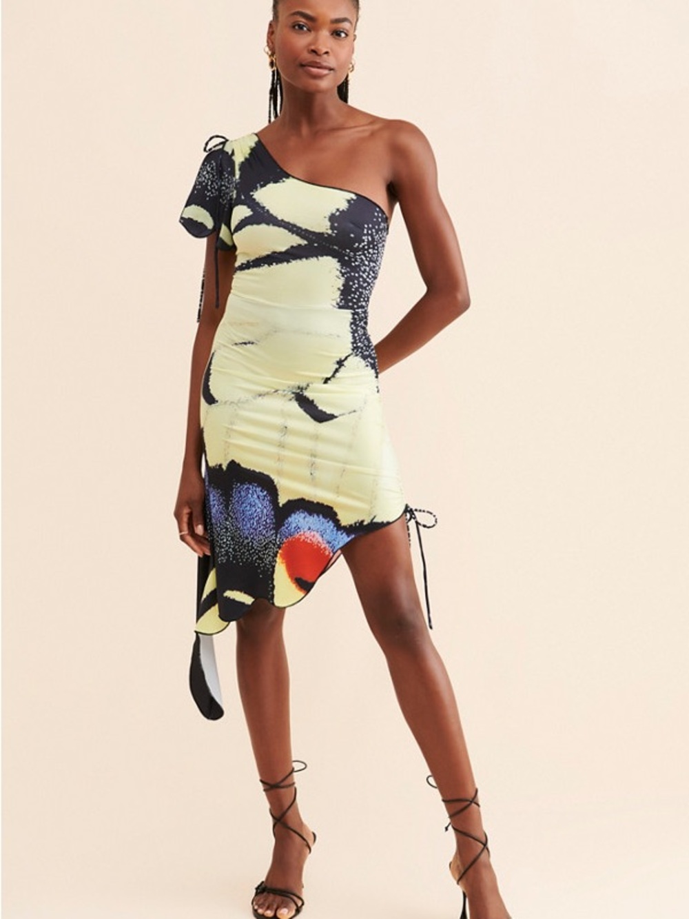 Tyler Mcgillivary Dani Dress Size Small One-Shoulder Ruched Asymmetric Dress - Picture 6 of 11